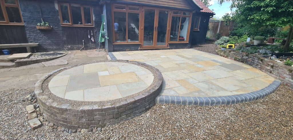 Honey Limestone Patio | Old Buckenham, Norfolk