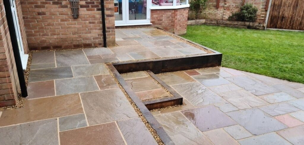 Large Raj Green Sandstone Patio