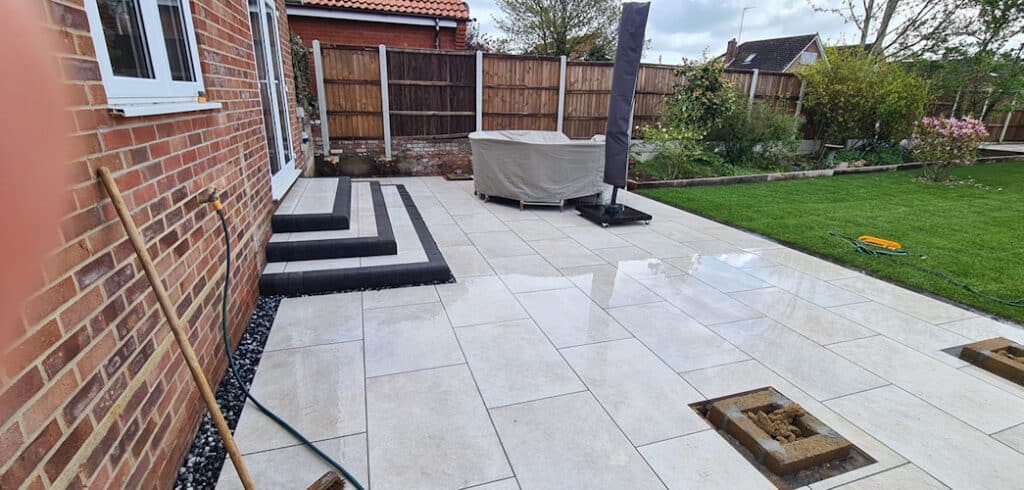 Porcelain Patio & Artificial Grass | Spixworth