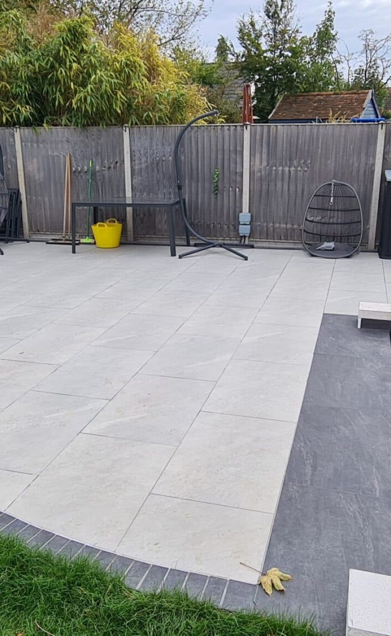 Garden landscaping and design porcelain paving