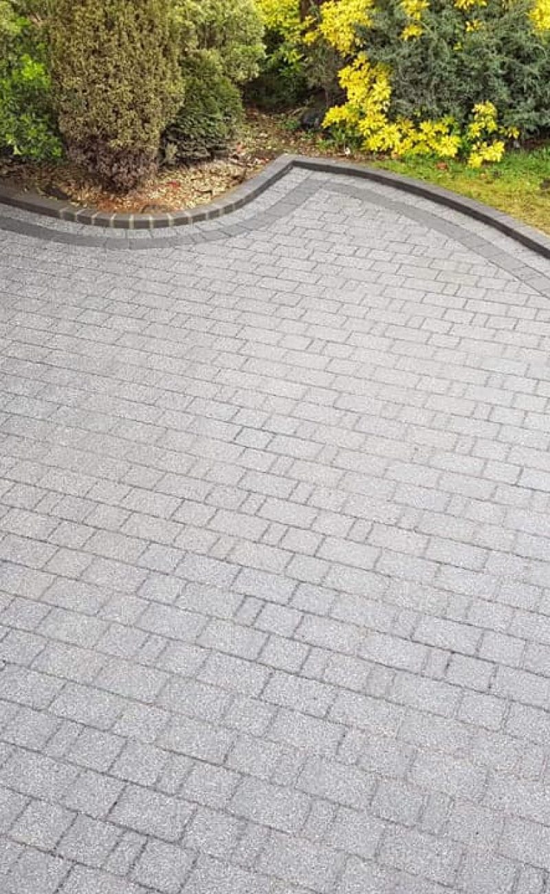 grey block paving driveway in norfolk
